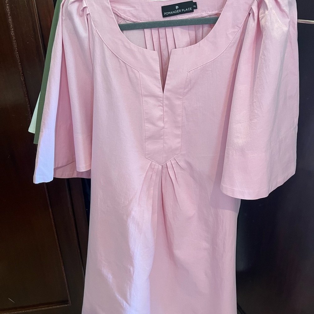 Pomander Place Orchid Finley Flutter Sleeve Dress (light pink)